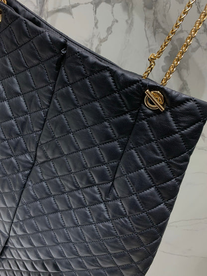 C 25fw Lambskin diamond chain strap genuine leather skirt
