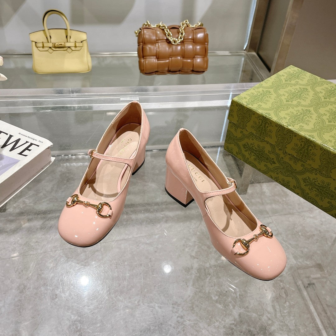 G 25 Patent leather Mary Jane high heels (WHITE/PINK/BLACK/RED)