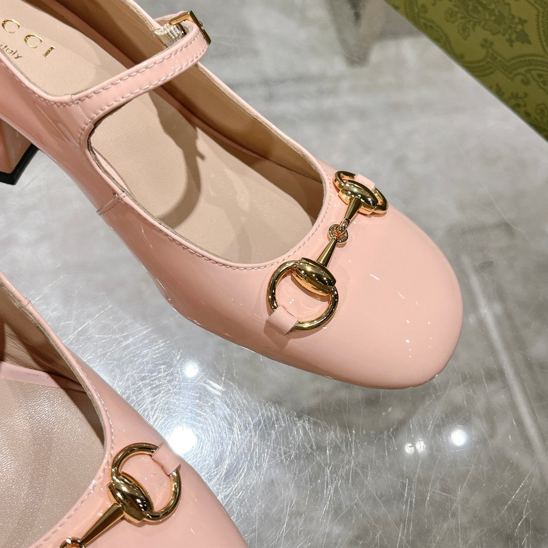 G 25 Patent leather Mary Jane high heels (WHITE/PINK/BLACK/RED)