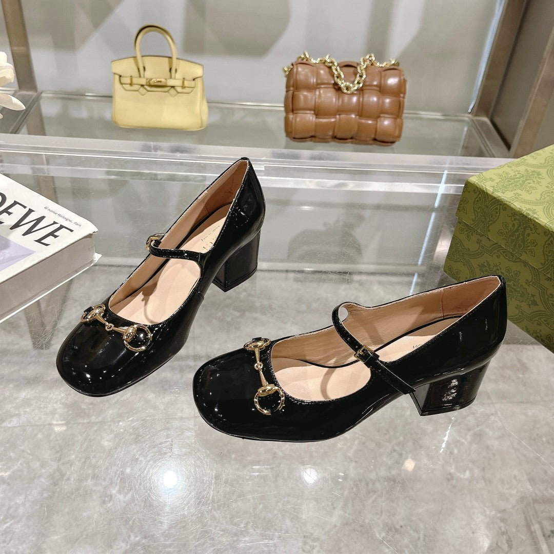 G 25 Patent leather Mary Jane high heels (WHITE/PINK/BLACK/RED)