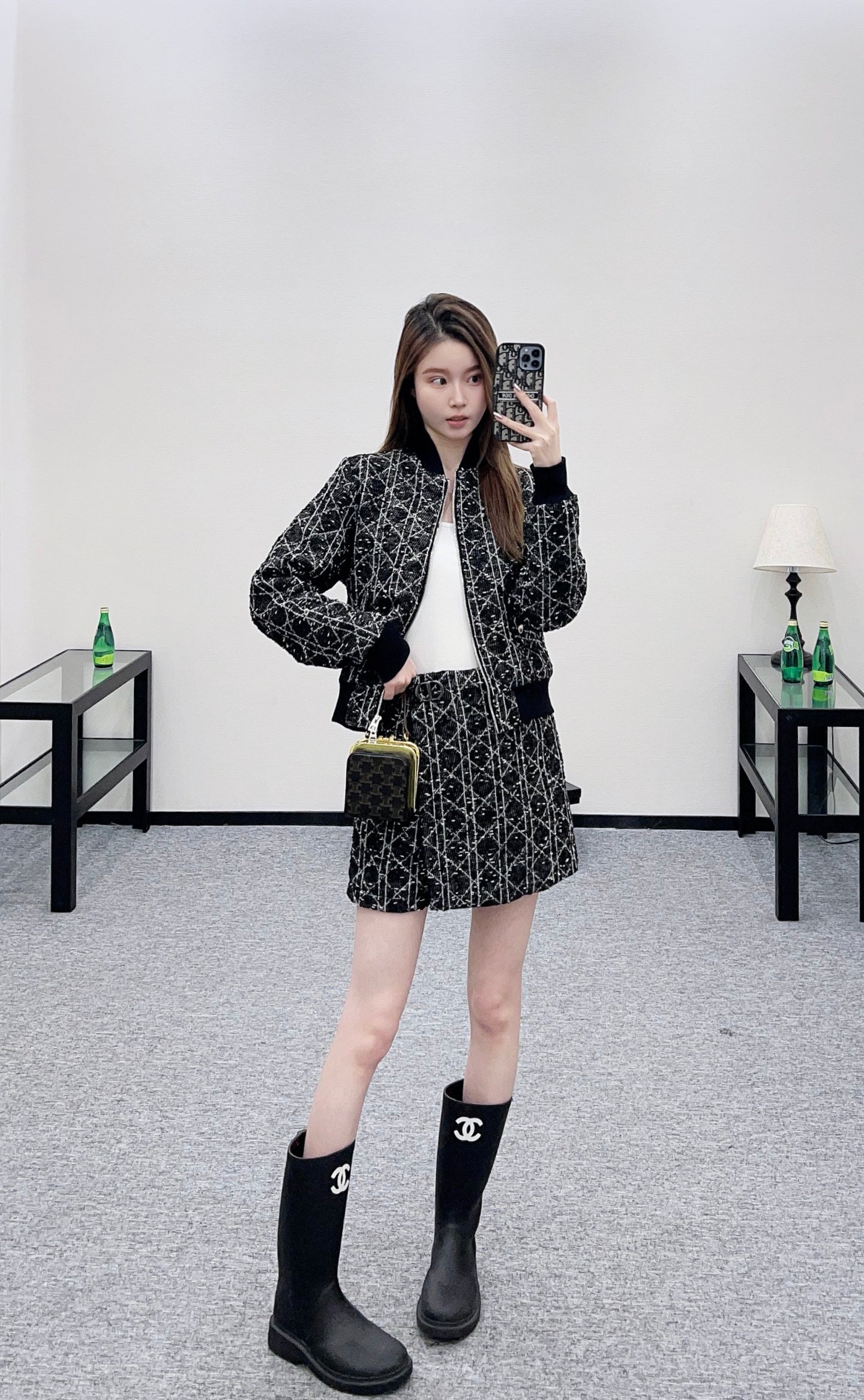 Di 25 Cannage coat and culottes set