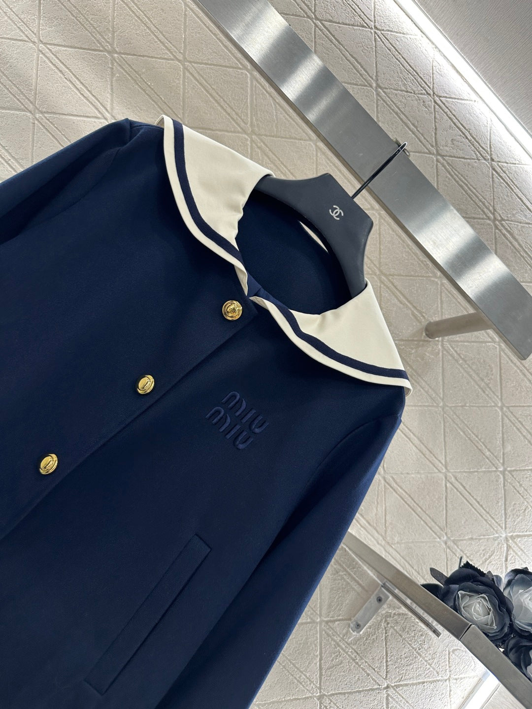 Mi 25 Shawl Collar Jacket Pleated Skirt Suit
