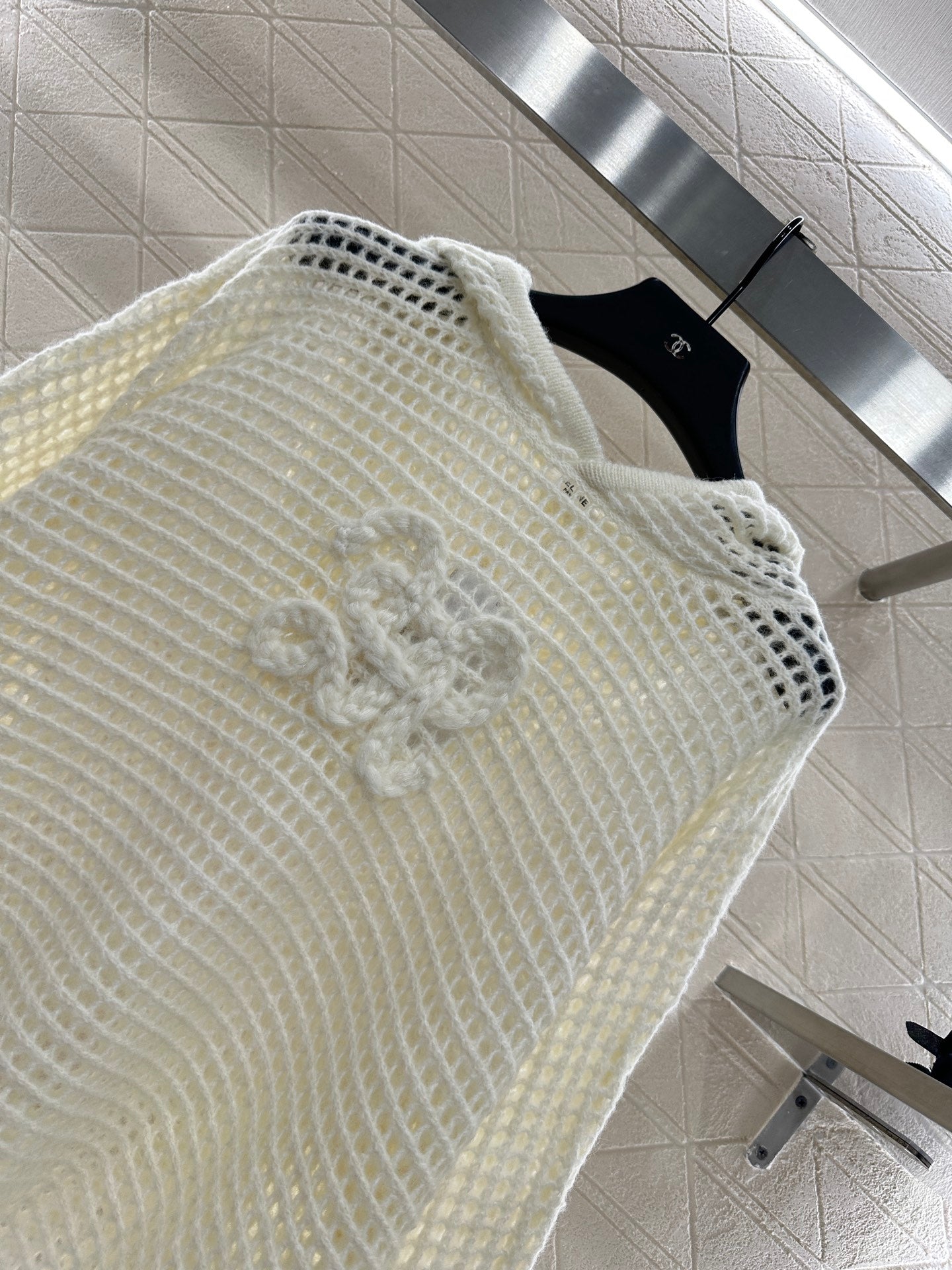 Ce 25 Embroidered hollow hooded pullover sweater