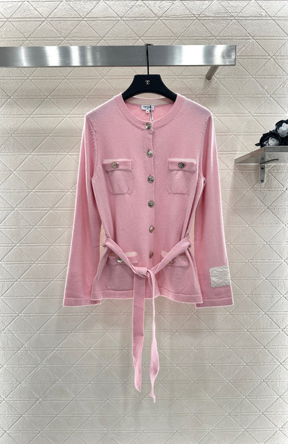 C 25 Hot Belted knitted cardigan