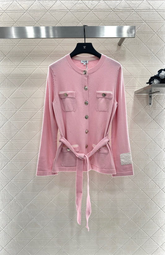 C 25 Hot Belted knitted cardigan