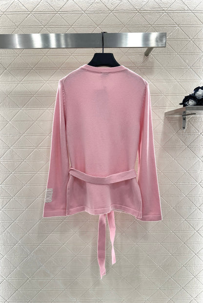 C 25 Hot Belted knitted cardigan
