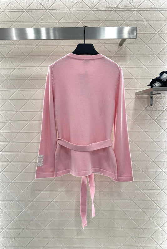 C 25 Hot Belted knitted cardigan