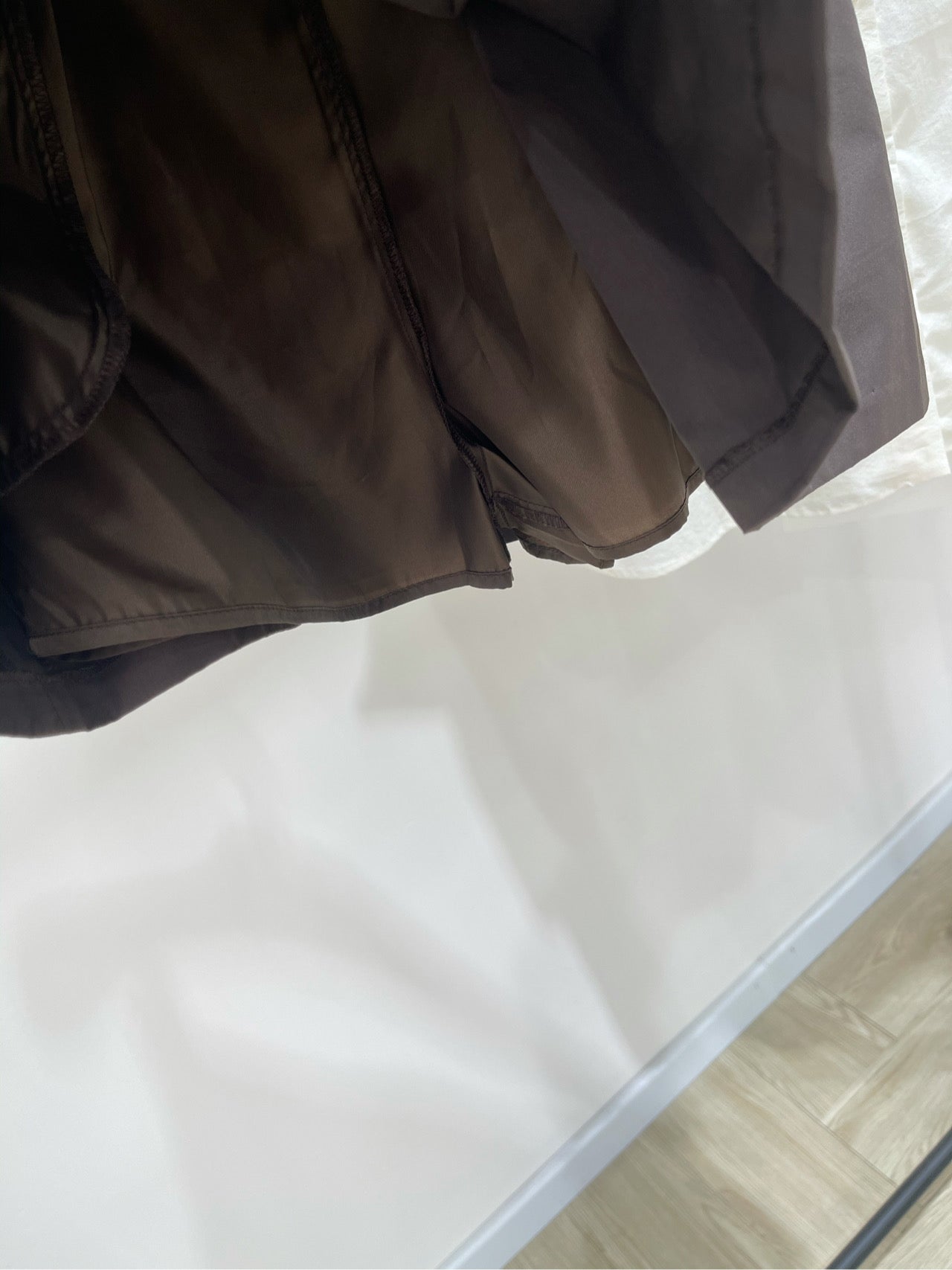 M 25 Cocoa Brown Belt Pleated Skirt
