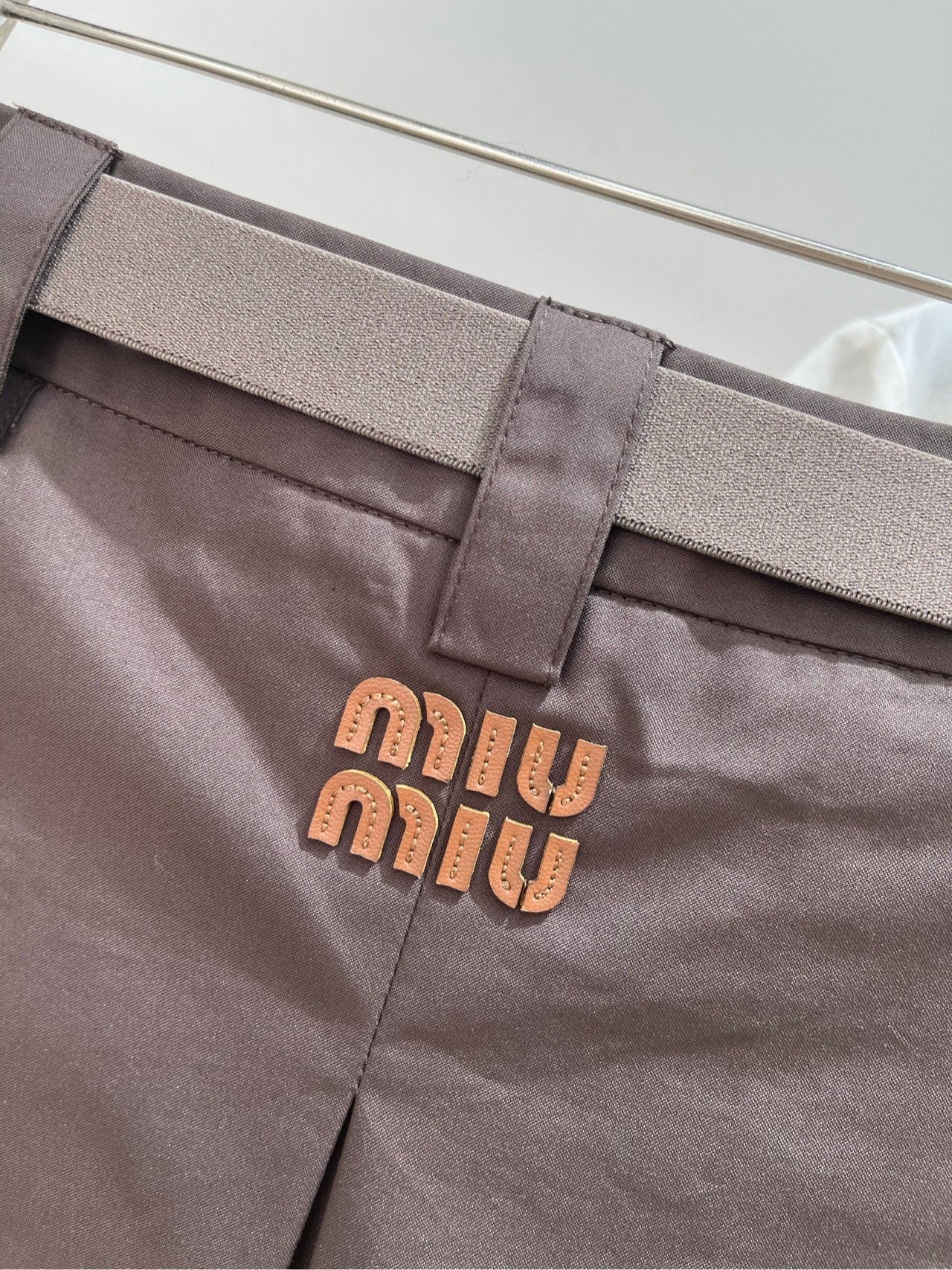 M 25 Cocoa Brown Belt Pleated Skirt