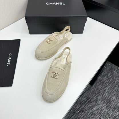 C 25 Casual suede slippers with fleece lining（KHAKI/BLACK/BROWN/BEIGI）