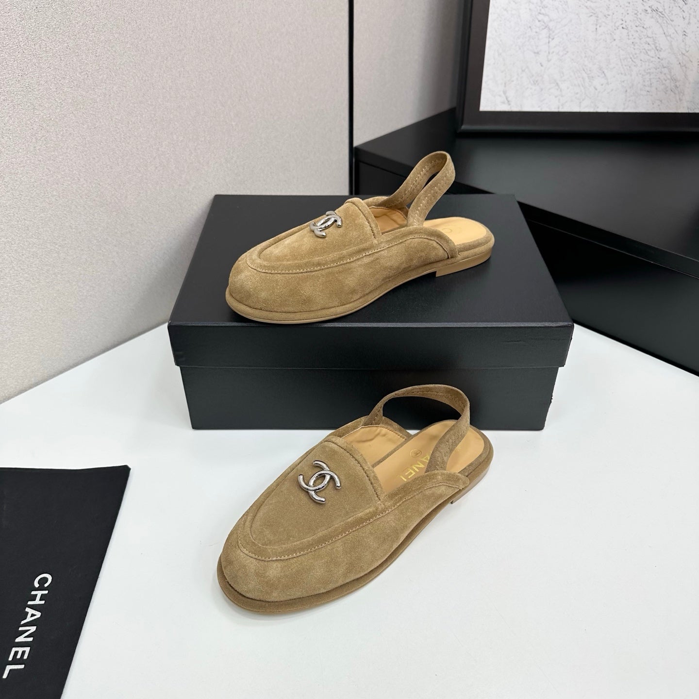 C 25 Casual suede slippers（KHAKI/BLACK/BROWN/BEIGI）
