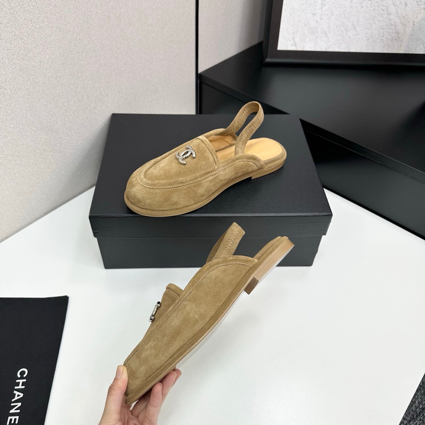 C 25 Casual suede slippers（KHAKI/BLACK/BROWN/BEIGI）