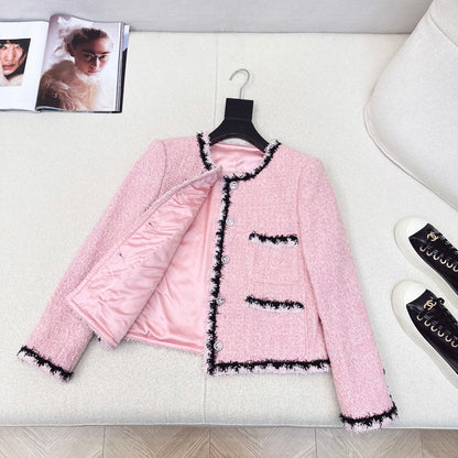 C 25 New Braided trim lapel jacket