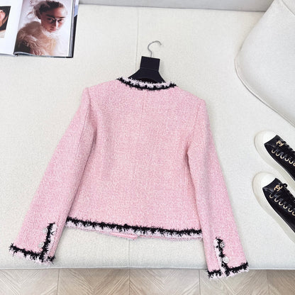 C 25 New Braided trim lapel jacket