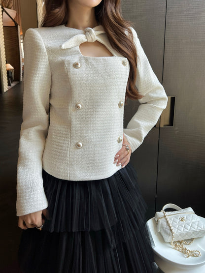 C 25 Braided jacket with lace-up details