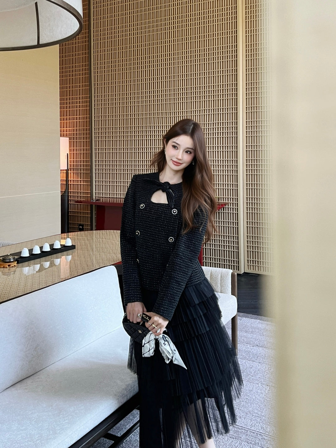C 25 Braided jacket with lace-up details