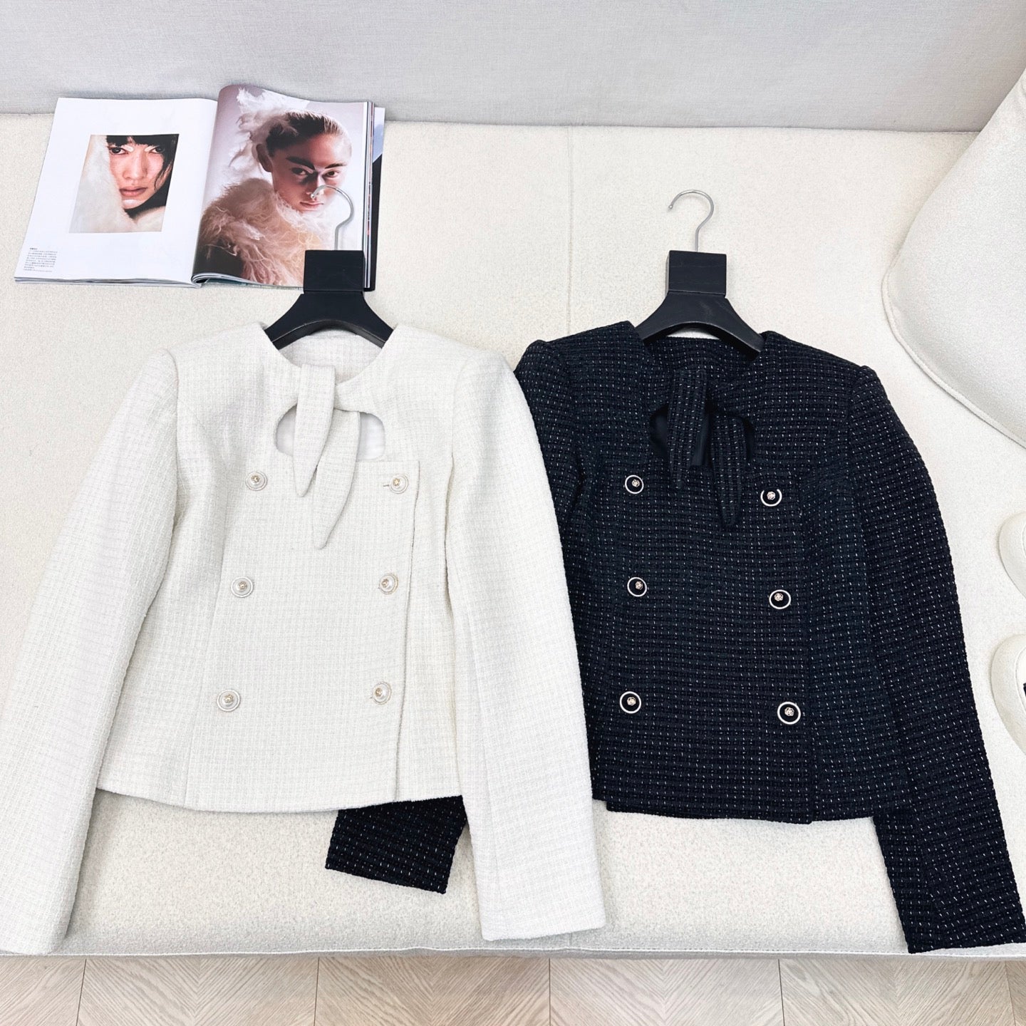 C 25 Braided jacket with lace-up details