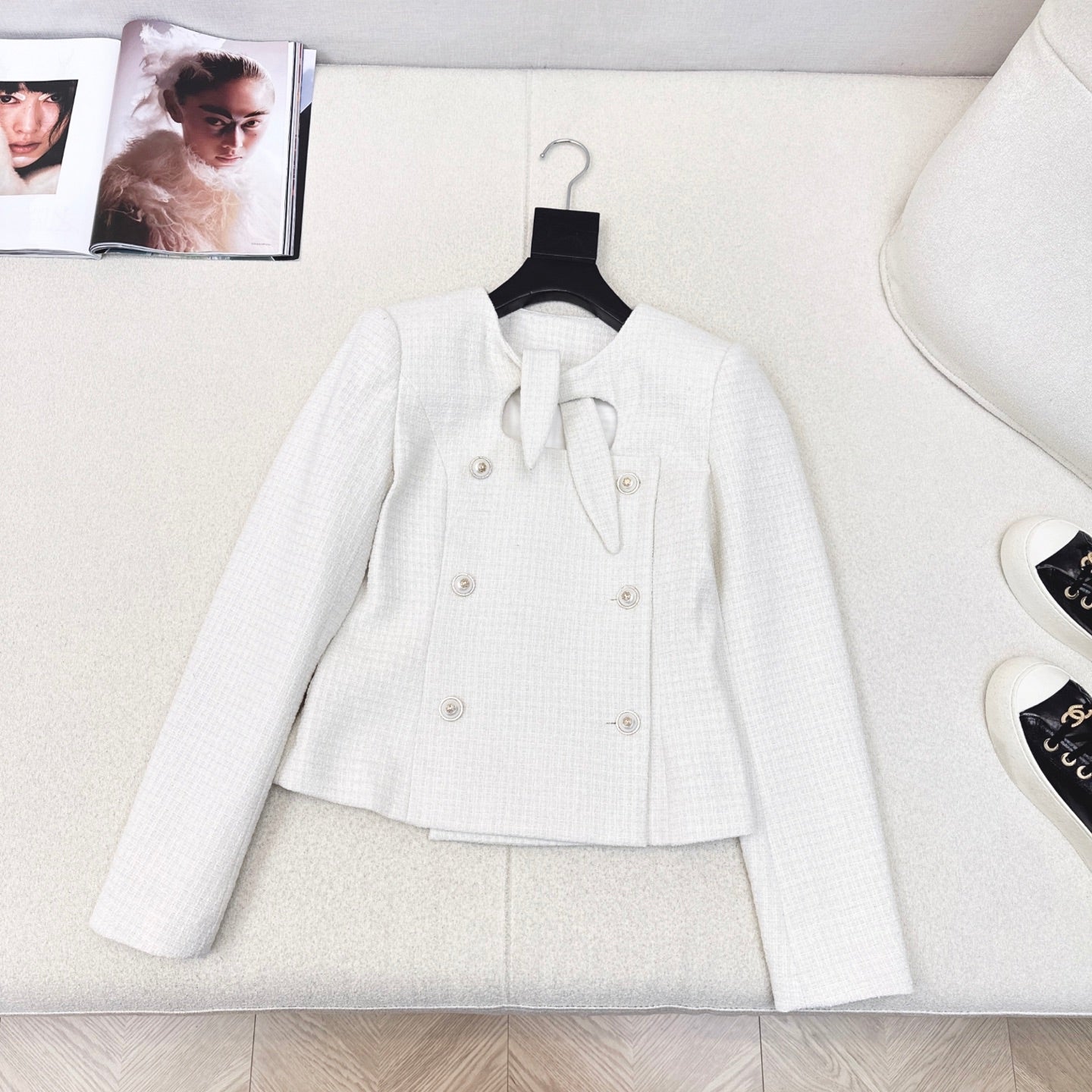 C 25 Braided jacket with lace-up details