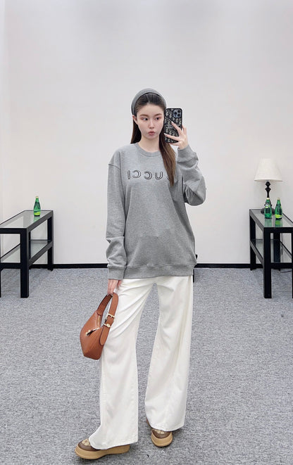 G 25 round neck lettering sweatshirt