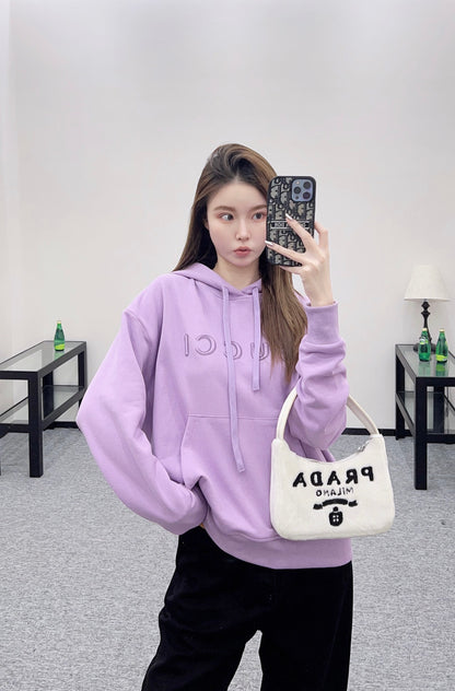 G 25 Hooded letter sweatshirt