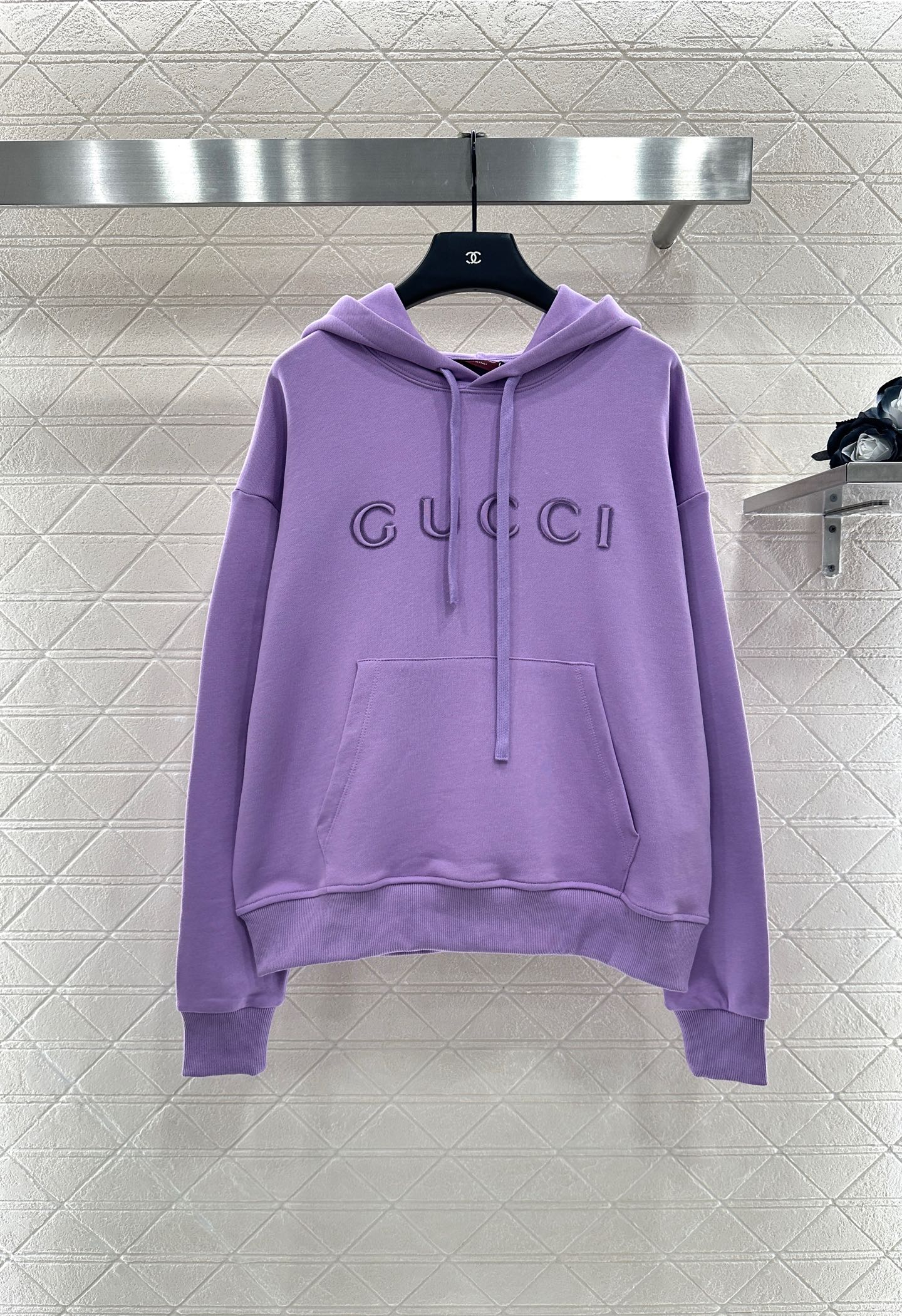 G 25 Hooded letter sweatshirt