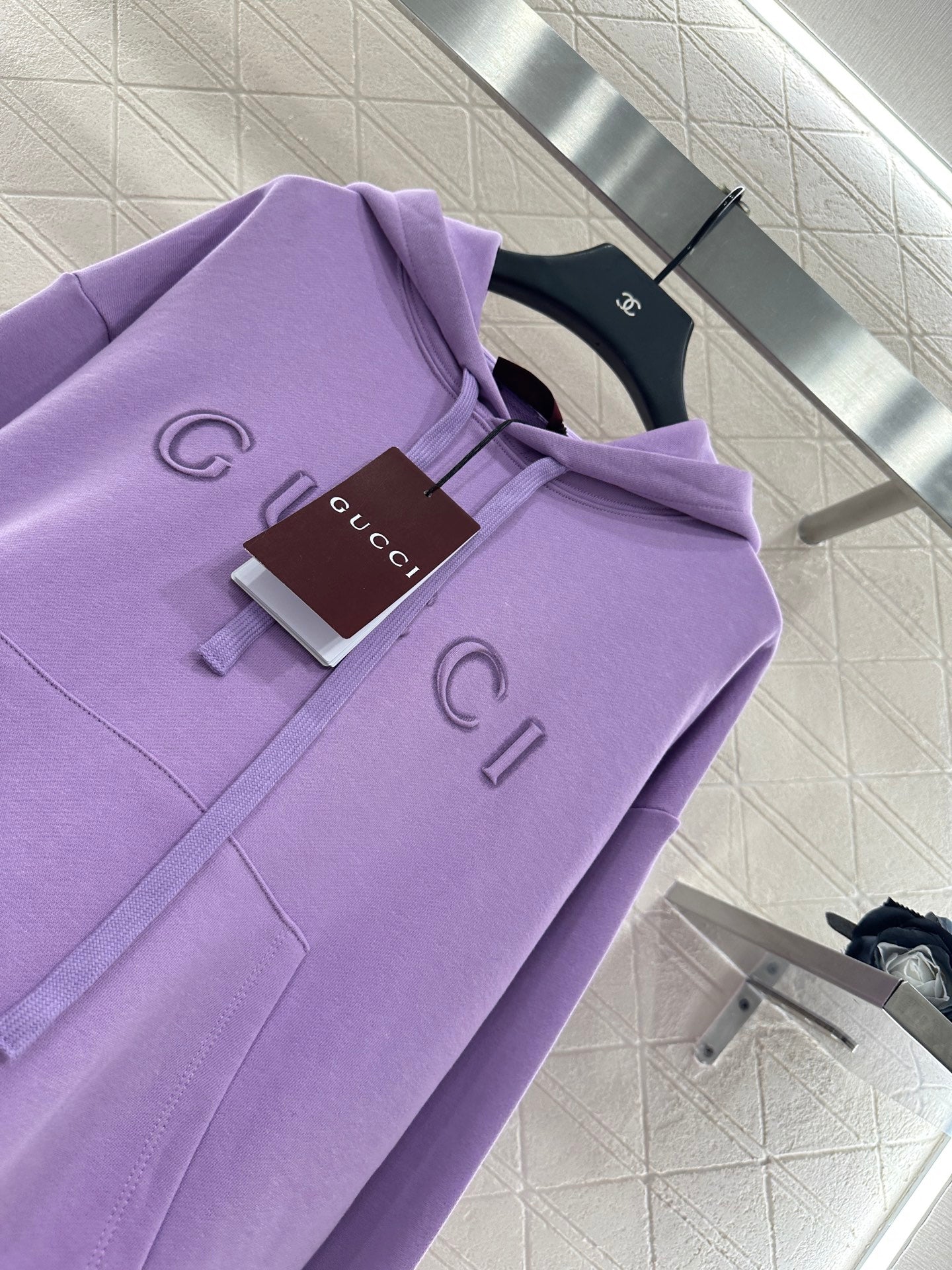 G 25 Hooded letter sweatshirt