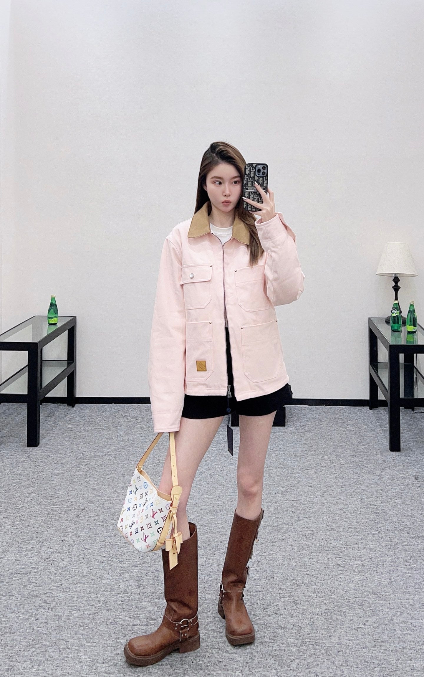 L 25 padded denim jacket