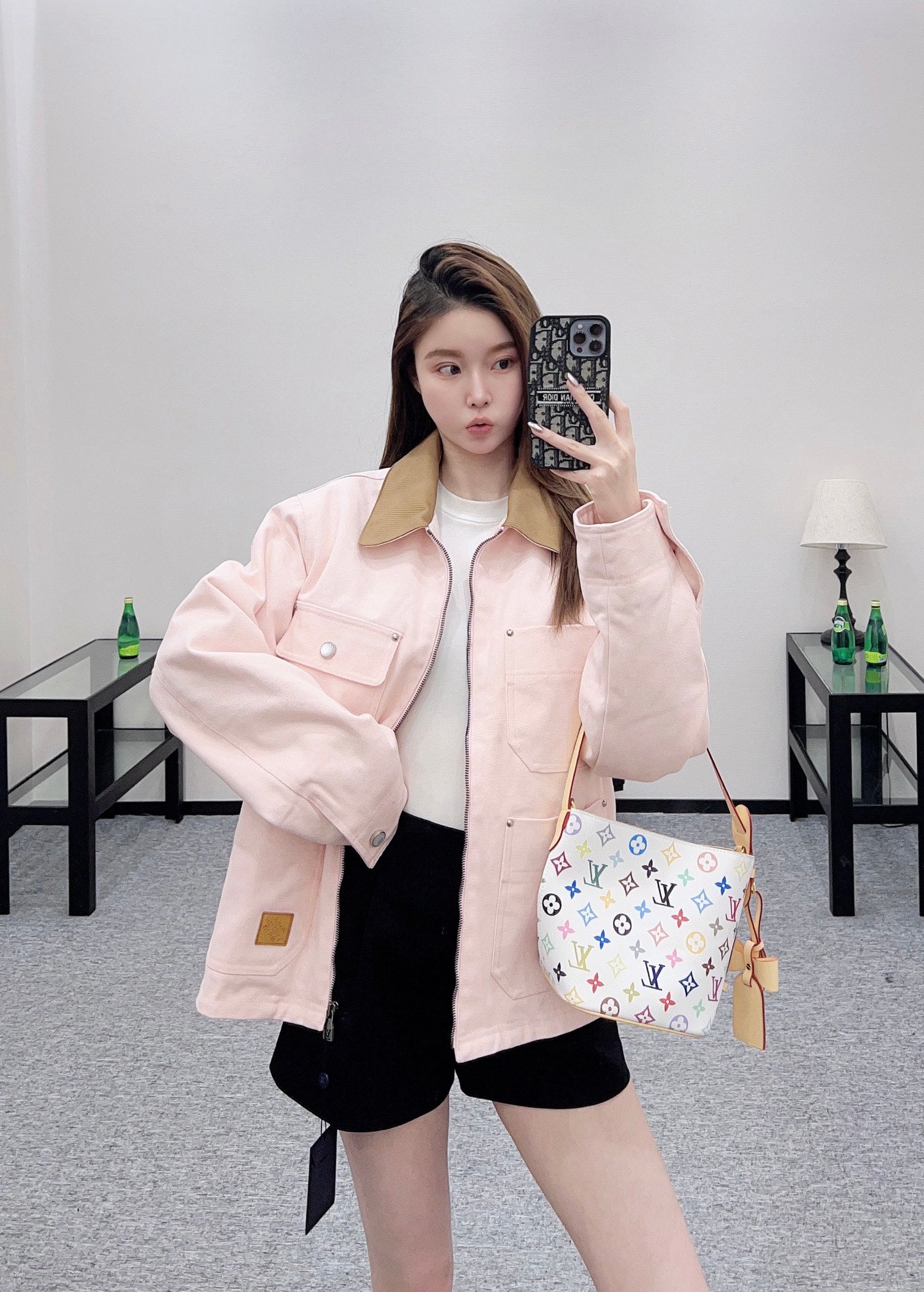 L 25 padded denim jacket