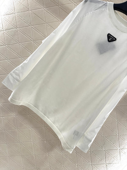 Pr 25 Crew neck paneled long-sleeved top