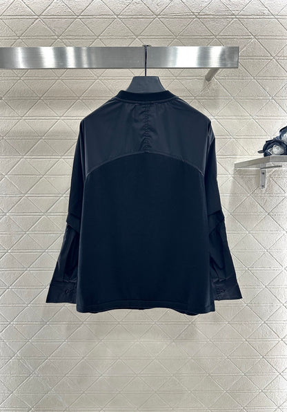 Pr 25 Crew neck paneled long-sleeved top