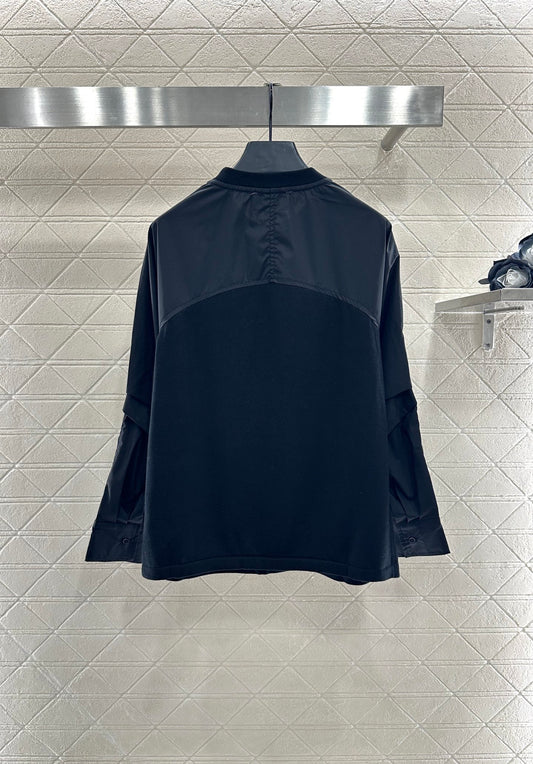Pr 25 Crew neck paneled long-sleeved top