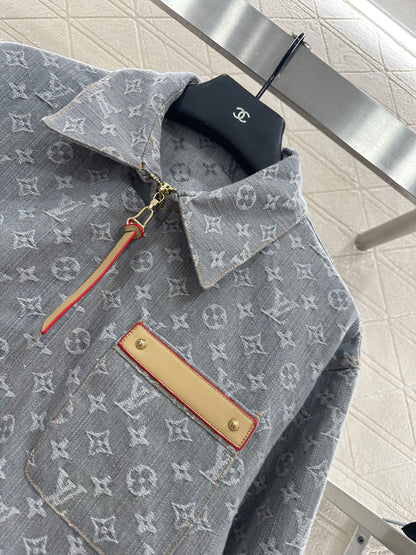 L 25 Denim jacquard jacket and skirt suit