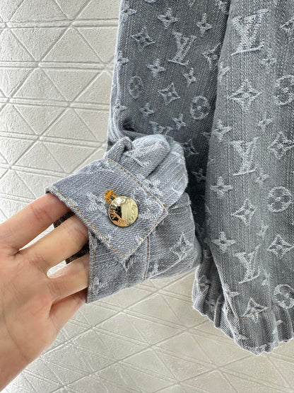 L 25 Denim jacquard jacket and skirt suit