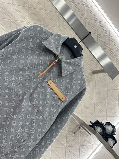 L 25 Denim jacquard jacket and skirt suit