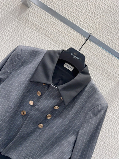 Y 25 Striped two-piece suit and trousers set