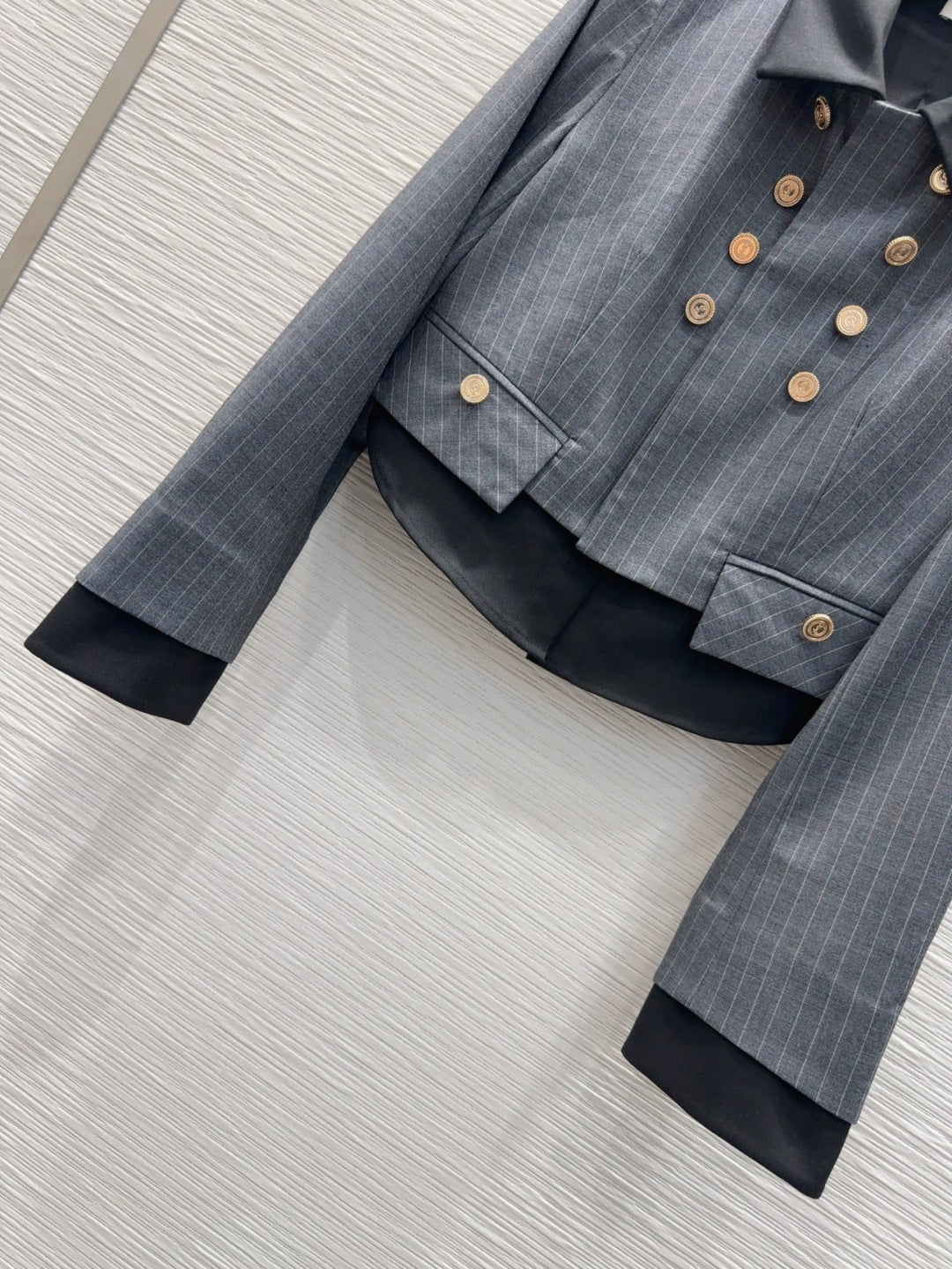 Y 25 Striped two-piece suit and trousers set