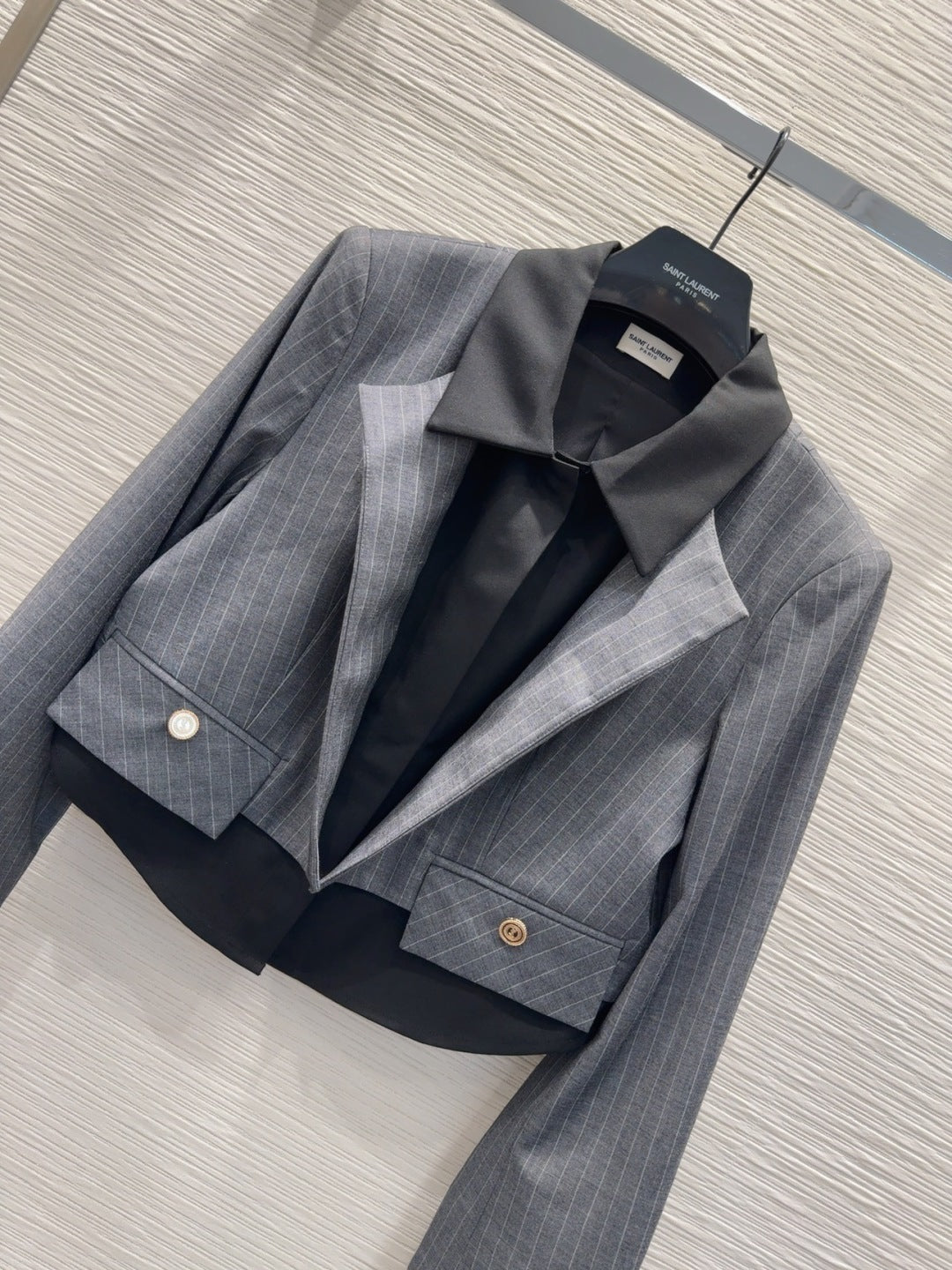 Y 25 Striped two-piece suit and trousers set