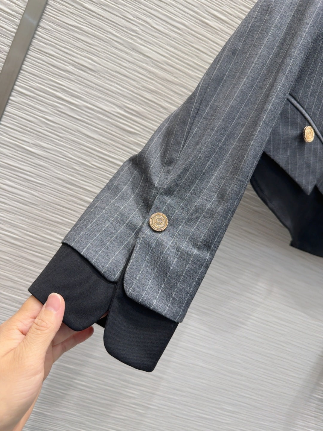 Y 25 Striped two-piece suit and trousers set