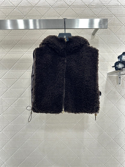 Mon 25 Plush zipper down vest