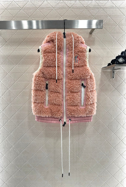 Mon 25 Plush zipper down vest