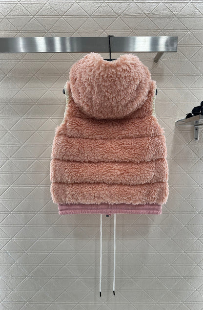 Mon 25 Plush zipper down vest