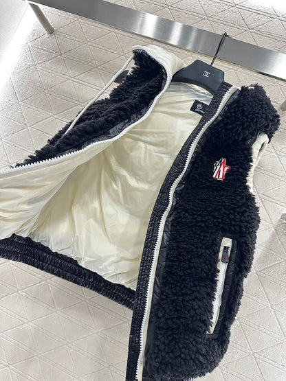 Mon 25 Plush zipper down vest