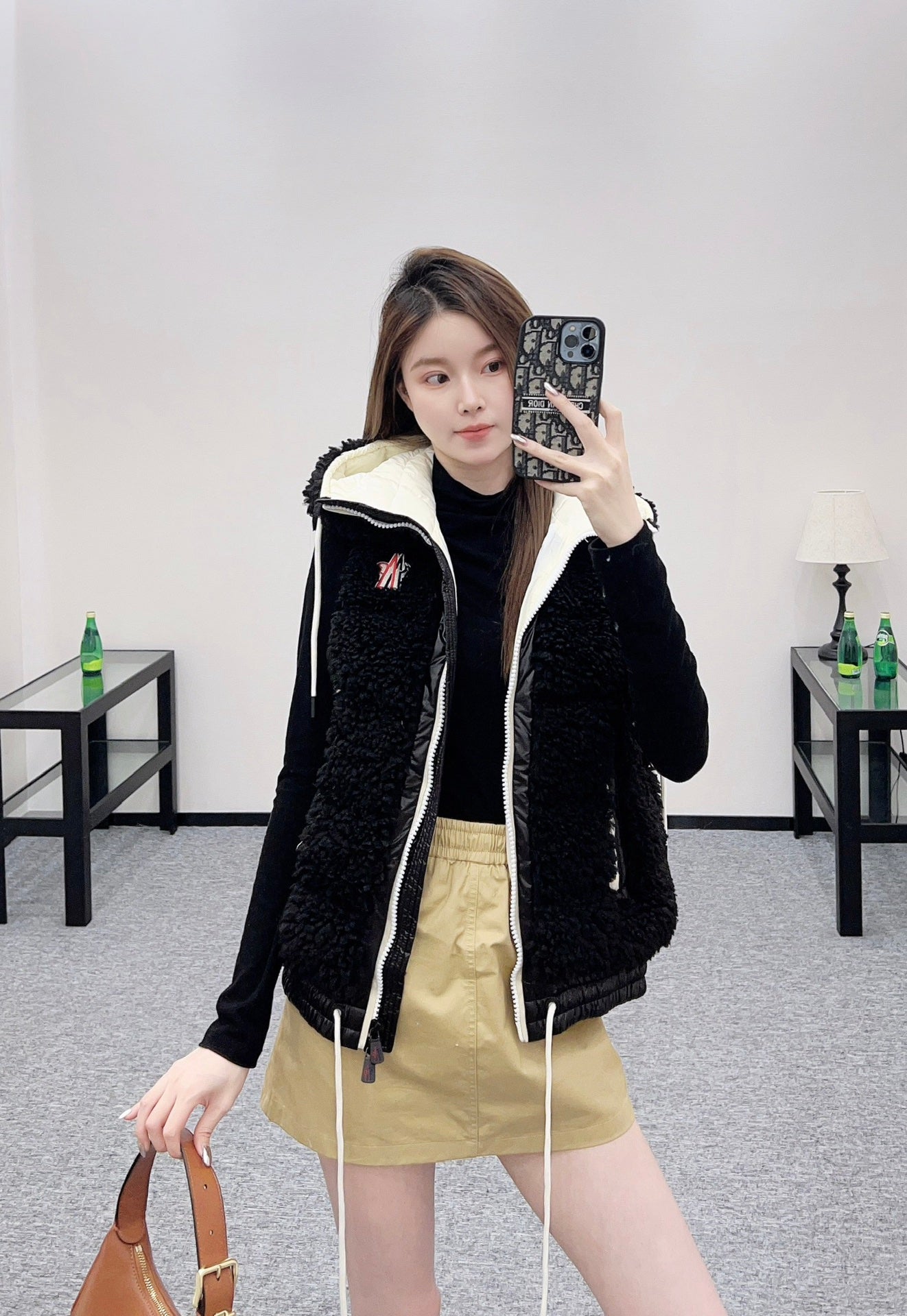 Mon 25 Plush zipper down vest