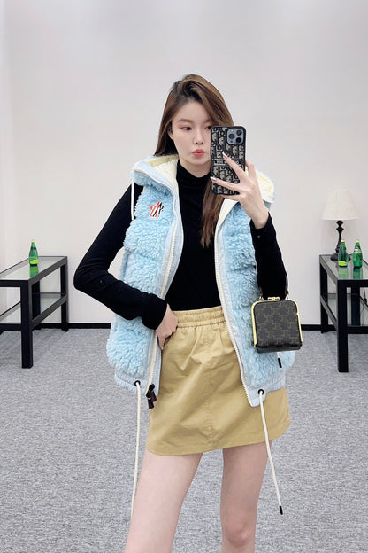 Mon 25 Plush zipper down vest