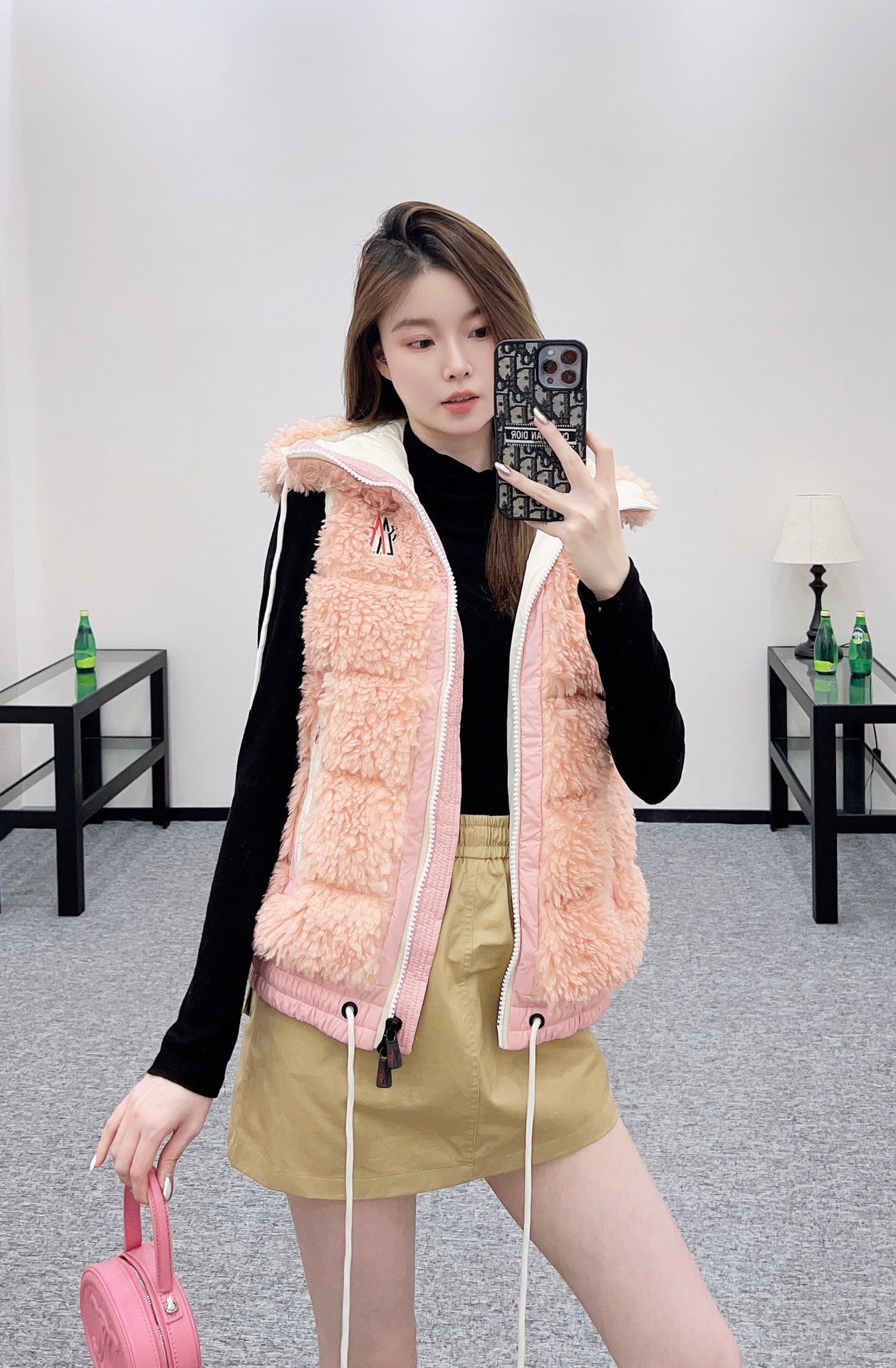 Mon 25 Plush zipper down vest
