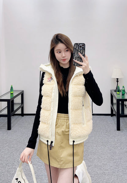 Mon 25 Plush zipper down vest