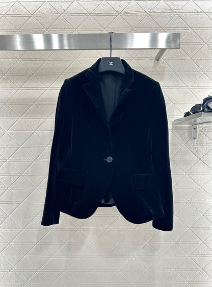 Di 25 Single-button velvet blazer