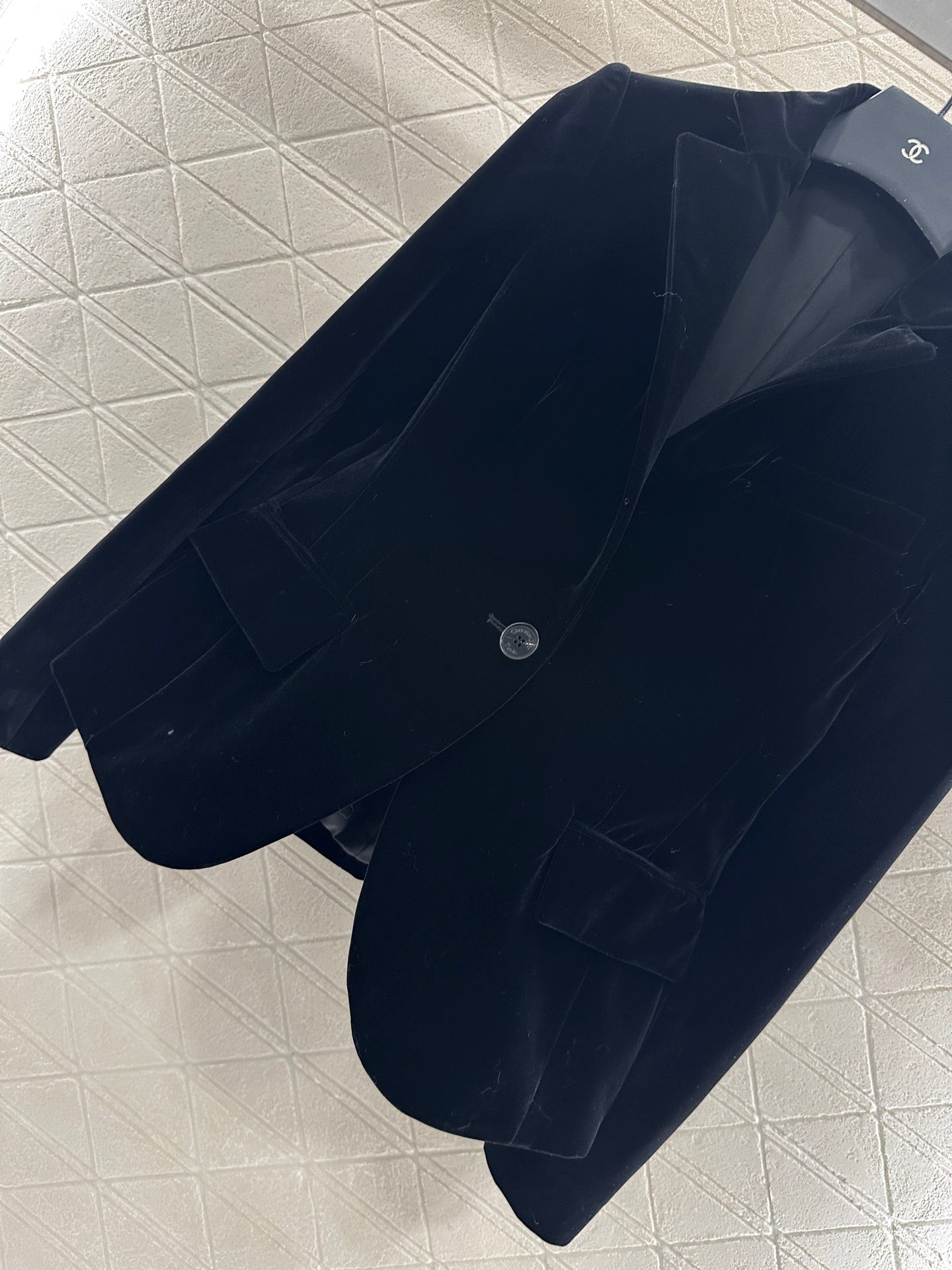 Di 25 Single-button velvet blazer