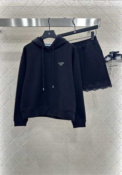 Pr 25 Hooded sweatshirt lace + skirt set