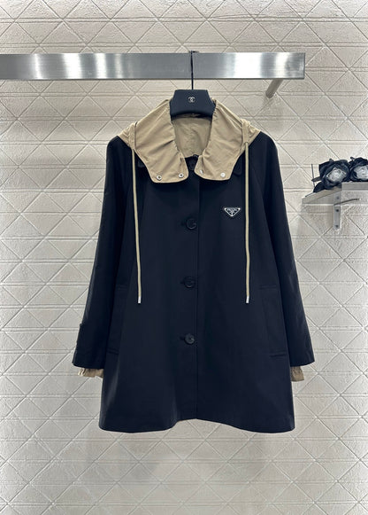 Pr 25 Reversible hooded windbreaker jacket